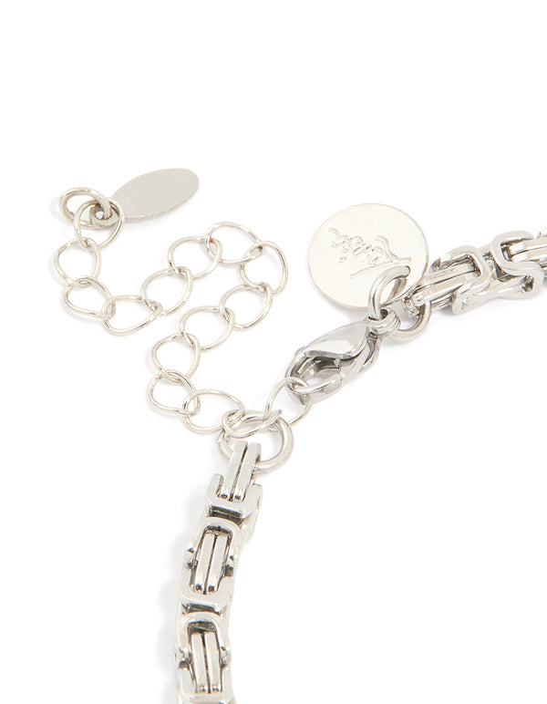 Mens Waterproof Stainless Steel Box Link Chain Bracelet