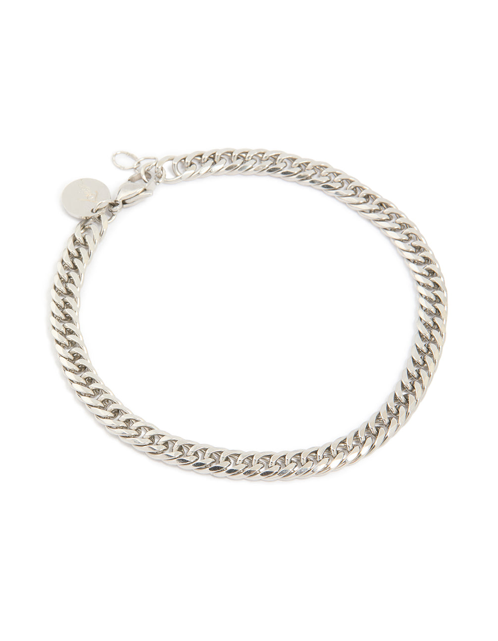 Mens Waterproof Stainless Steel Smooth Cuban Link Bracelet