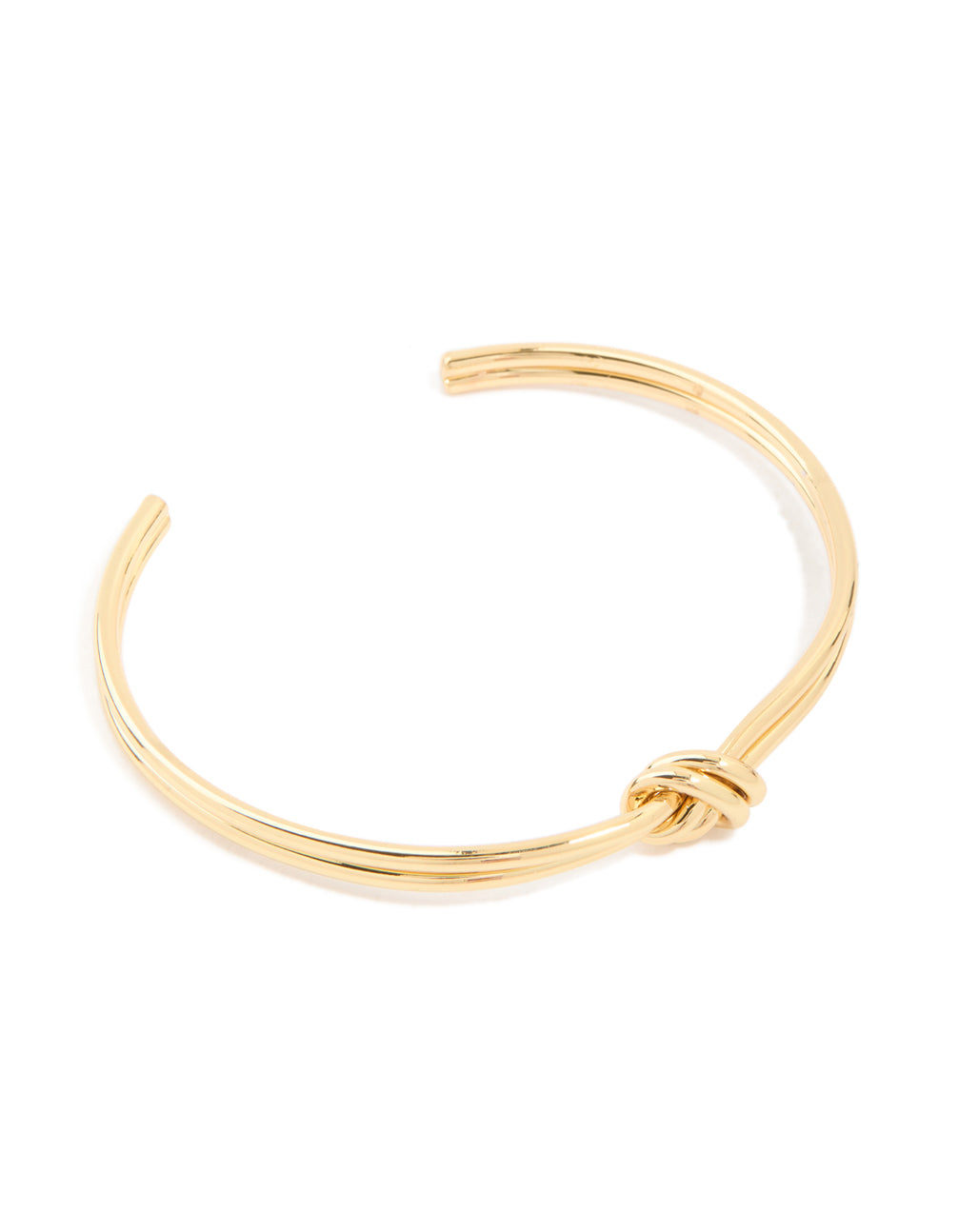 Gold Plated Brass Dual Knot Wrist Cuff