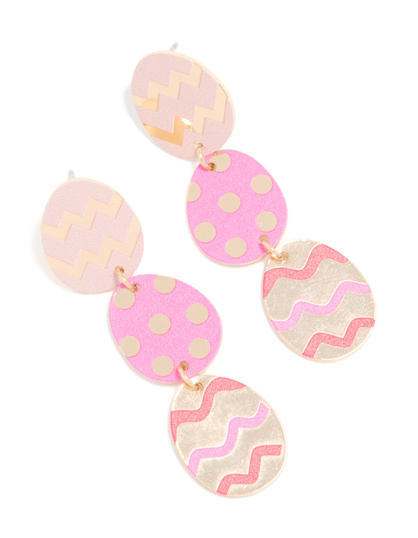 Gold Easter Egg Drop Earrings