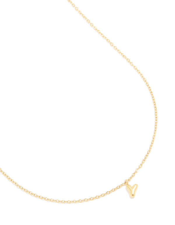 Beautifully crafted waterproof initial letter Y necklace in gold plated stainless steel with pendant featuring dainty style close up view
