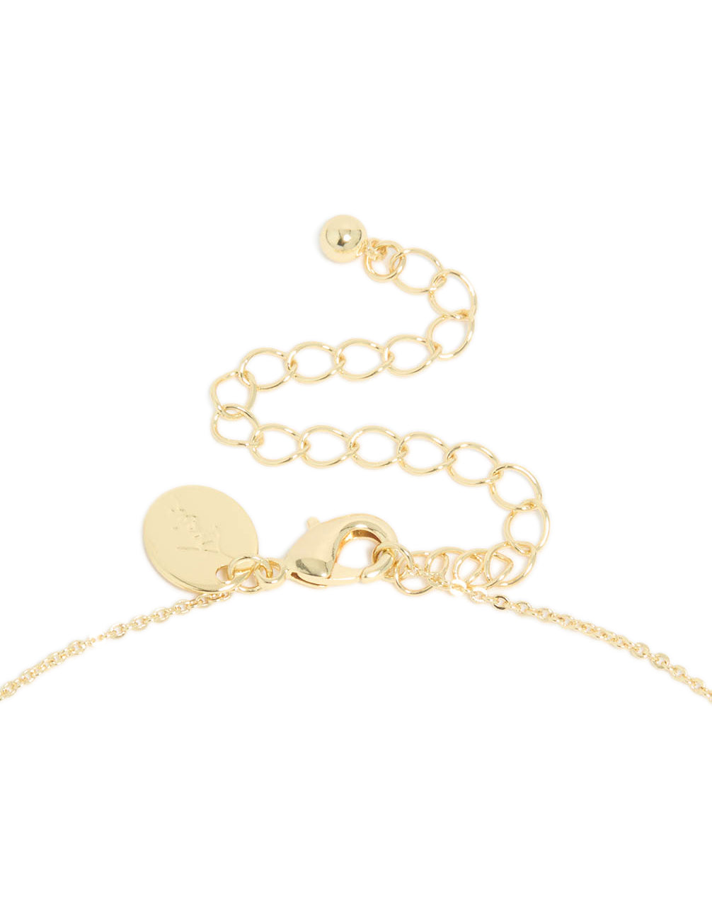 Gold Plated Brass Pink Tourmaline October Birthstone Necklace