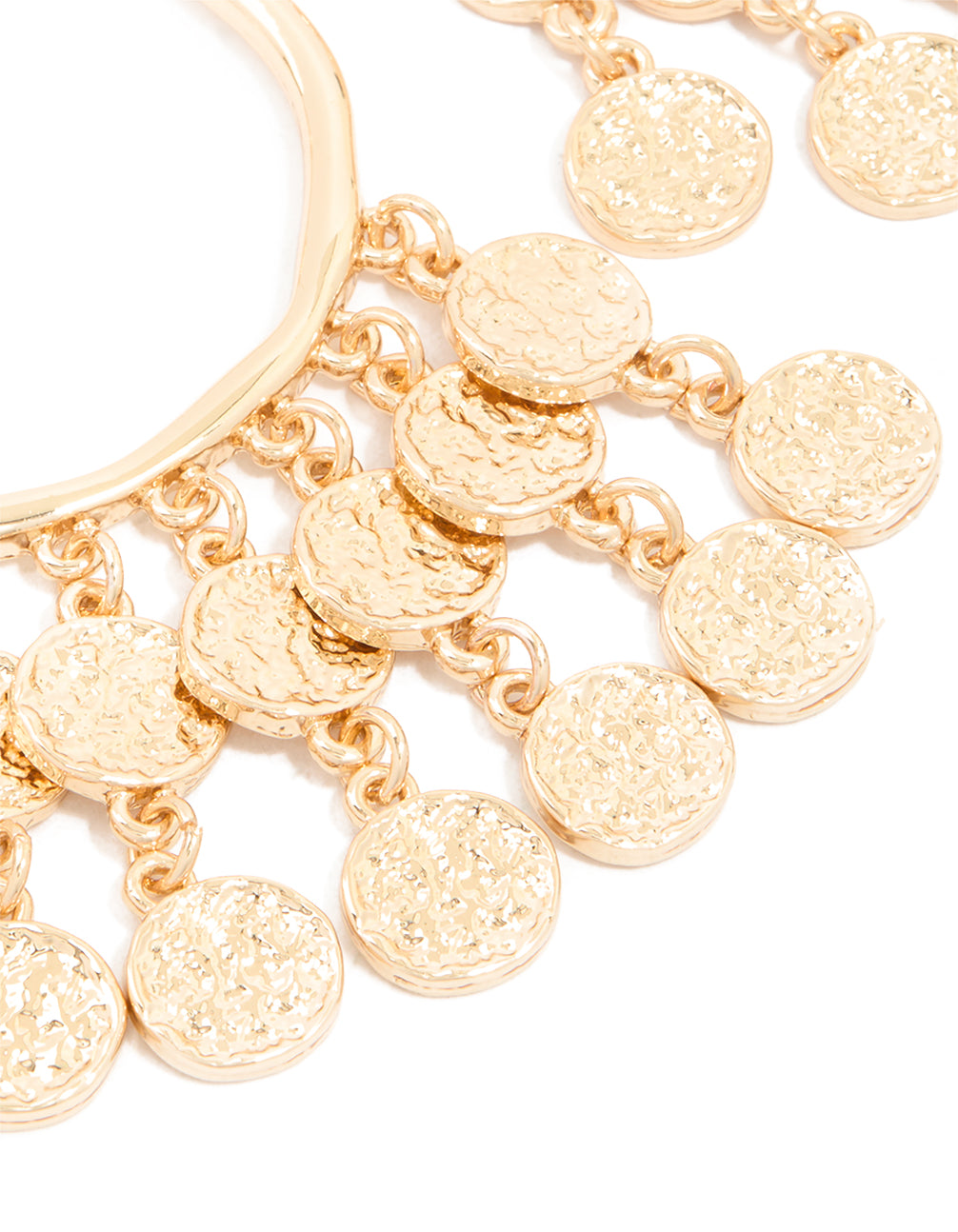 Gold Multi Coin Hoop Earrings