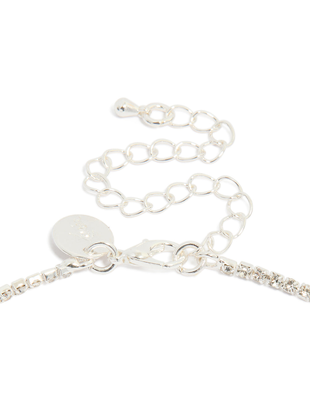 Silver Multi Diamante Necklace & Drop Earrings Set