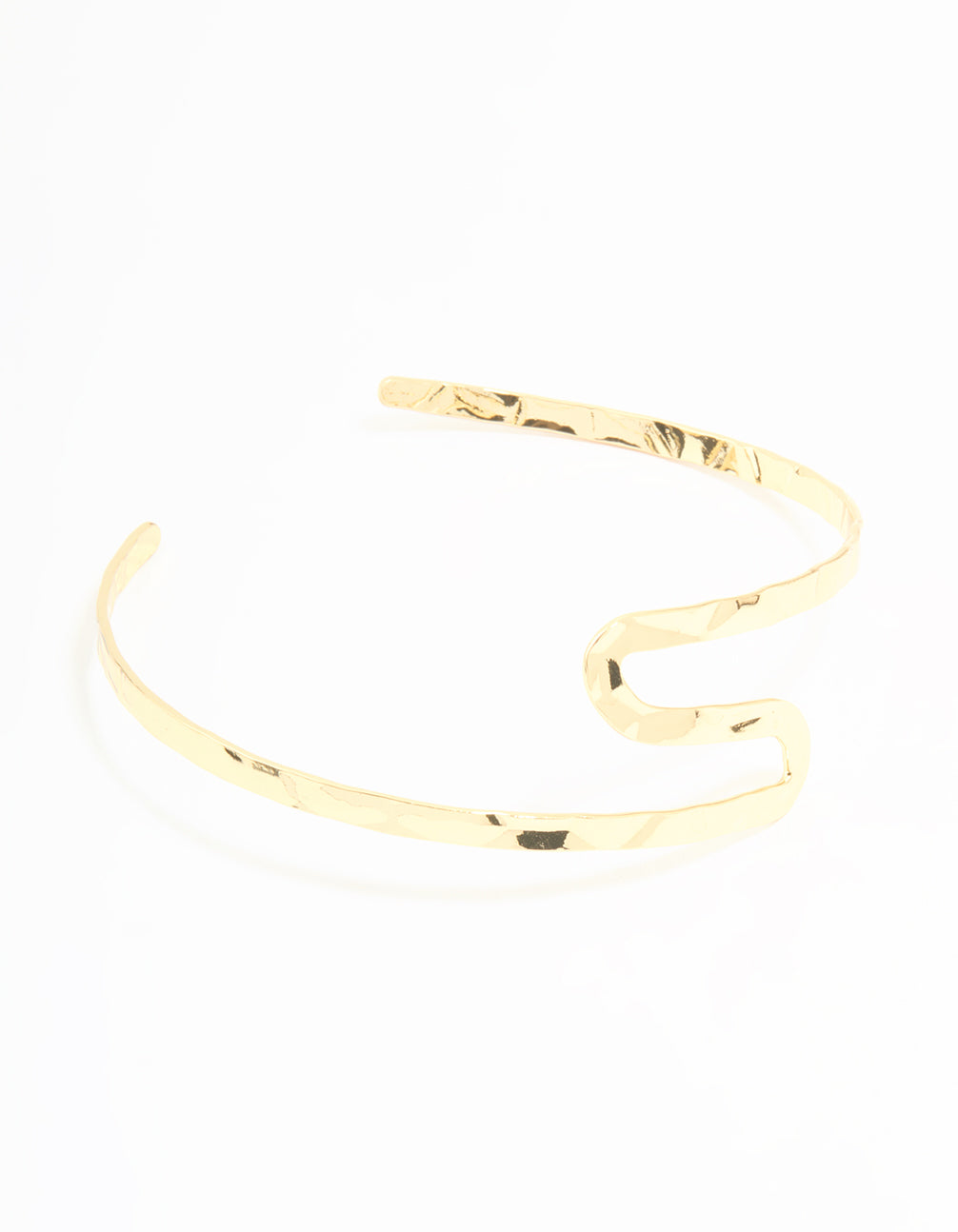 Gold Simple Swirl Arm Cuff
