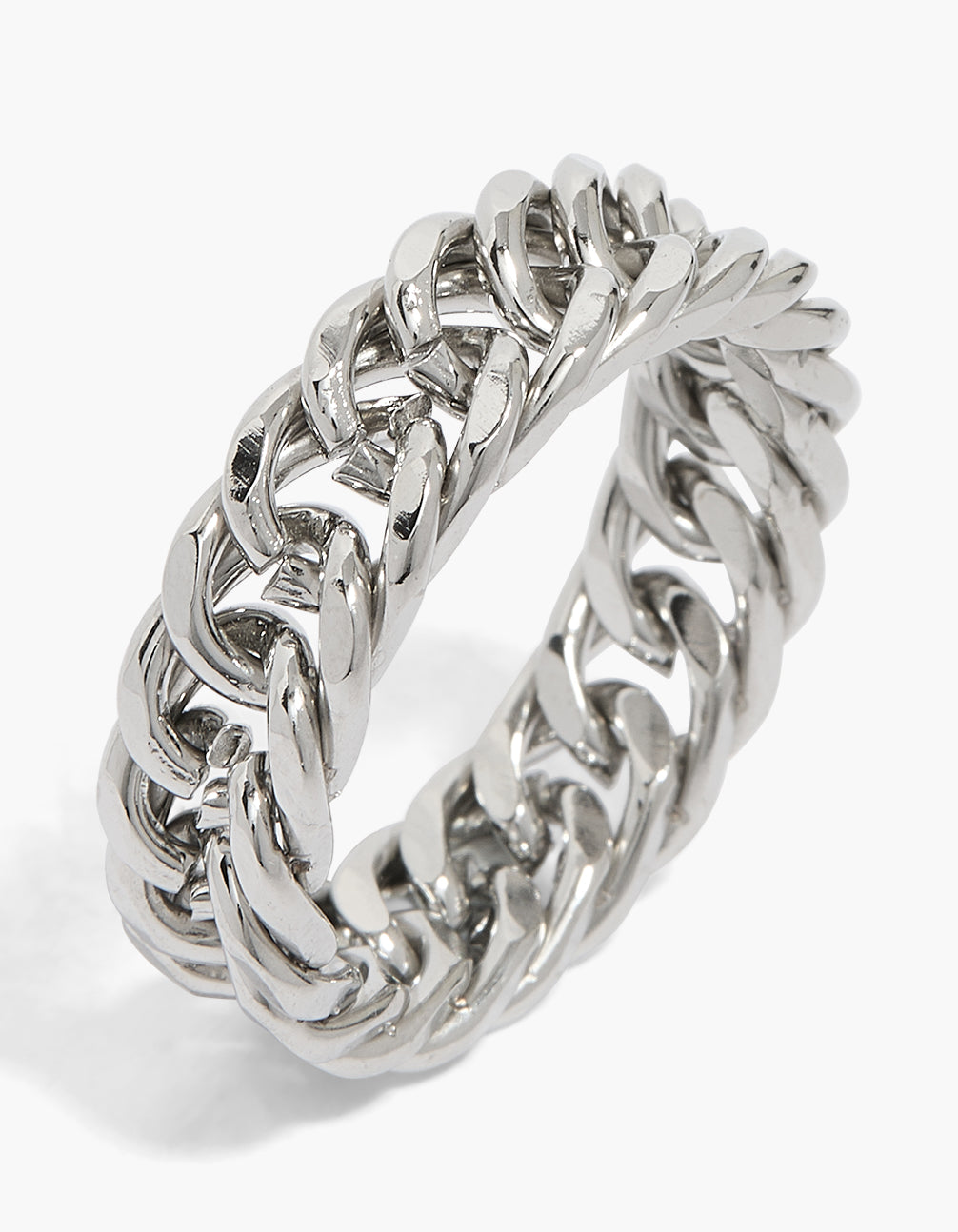 Mens Waterproof Stainless Steel Chain Band Ring