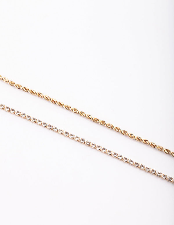 Gold Plated Anklet Set