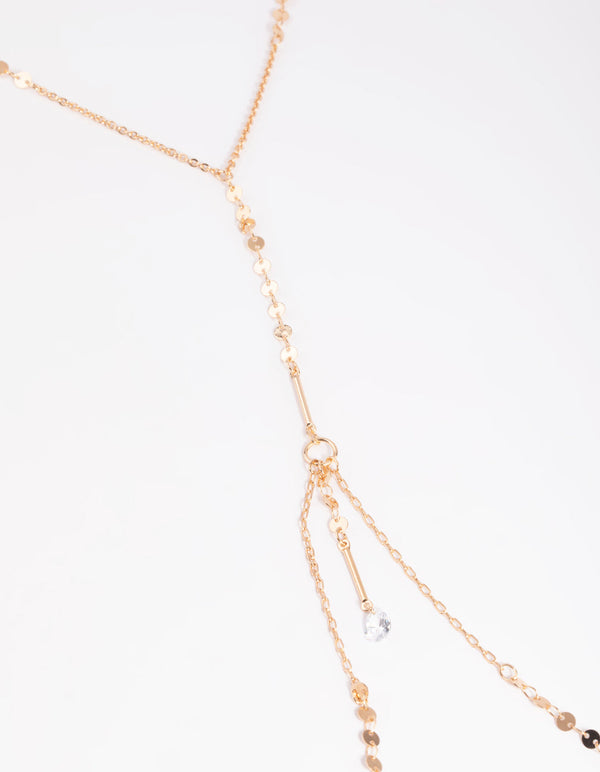 Gold Cubic Zirconia Body Chain