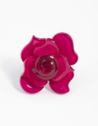Acrylic Pink Flower Ring - link has visual effect only