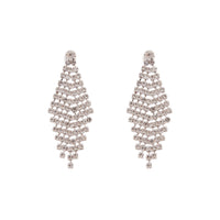 Silver Diamante Drop Tier Earrings - link has visual effect only