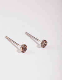 Silver Mini Dia Stud Earrings - link has visual effect only