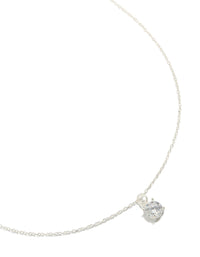 Sterling Silver Cubic Zirconia Necklace - link has visual effect only