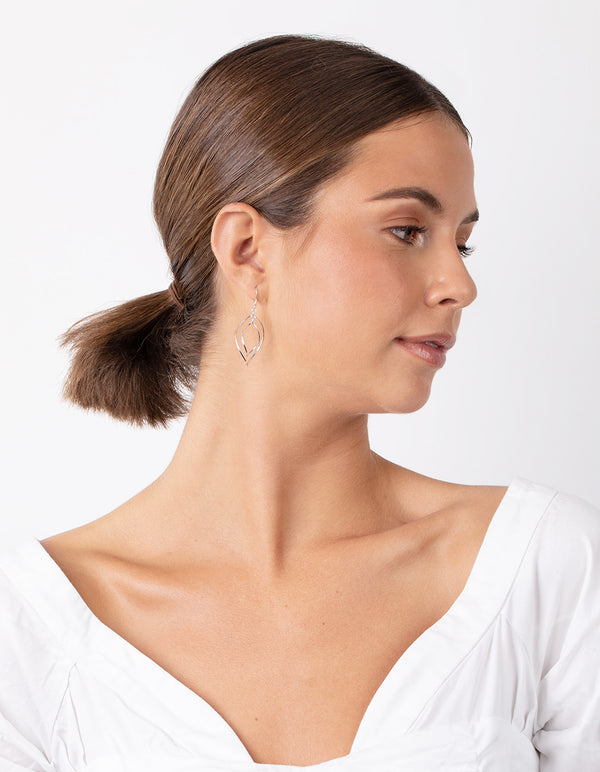 Sterling Silver Layered Twist Earrings