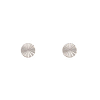 Silver Textured Wheel Stud Earrings - link has visual effect only