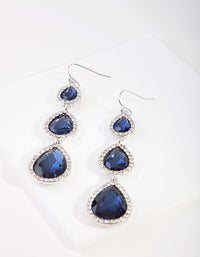 Silver Diamante Teardrop Earrings - link has visual effect only