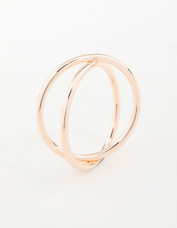Rose Gold Cross Over Ring