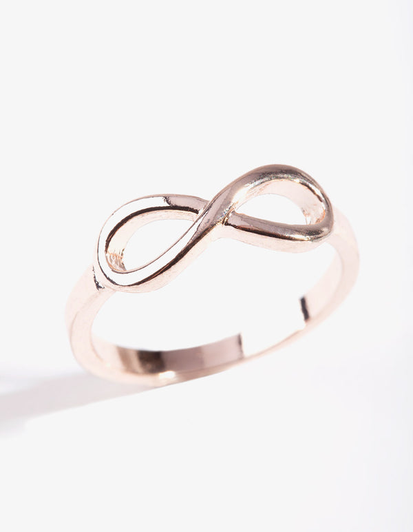 Rose Gold Infinity Band Ring