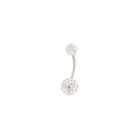 Surgical Steel Pave Diamante Belly Bar - link has visual effect only