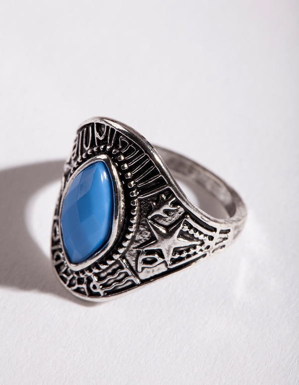 Silver Star Jewel Ring