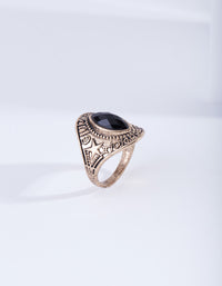 Antique Gold Star Jewel Ring - link has visual effect only