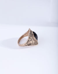 Antique Gold Star Jewel Ring - link has visual effect only