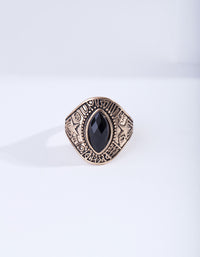 Antique Gold Star Jewel Ring - link has visual effect only