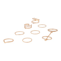 Gold Chain Bling Ring 8-Pack - link has visual effect only