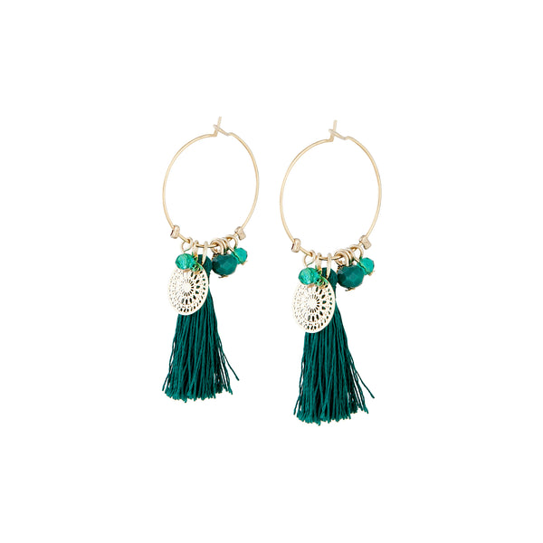 EMRL FNE HOOP CHARM TASSEL