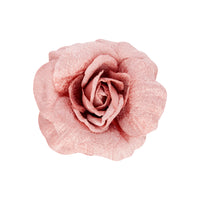 Light Pink Velvet Rose Clip - link has visual effect only