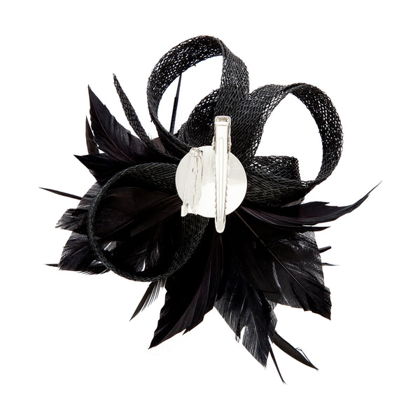 Black Loop Feather Clip
