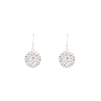 Silver Beaten Disc Drop Earrings - link has visual effect only