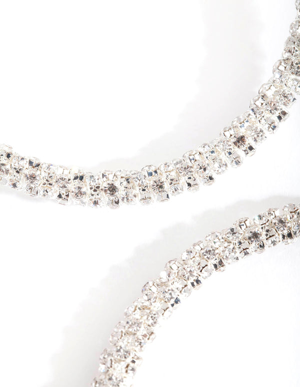 Diamante Hoop Earrings