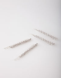 Diamante Zig Zag Pins 4-Pack In Silver - link has visual effect only