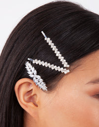 Diamante Zig Zag Pins 4-Pack In Silver - link has visual effect only