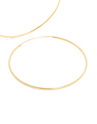 Gold Plated Sterling Silver Fine 60mm Hoop - link has visual effect only