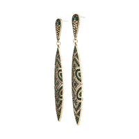 Emerald Deco Shield Earrings - link has visual effect only
