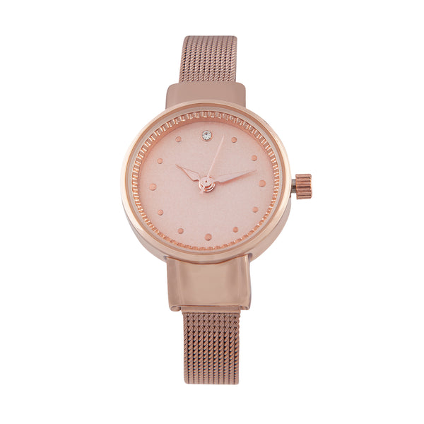 Rose Gold Petite Mesh Watch