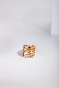 Gold Hammered Wrap Ring - link has visual effect only
