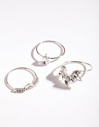 Silver Boho Gem Ring Stack - link has visual effect only
