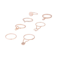 ROSE GOLD DISC CHARM RING 8 PACK - link has visual effect only