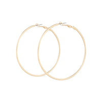 Gold Plain Tube Hoop Earrings - link has visual effect only
