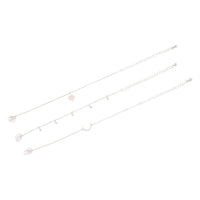 Silver Cubic Zirconia Star Friendship Bracelet Pack - link has visual effect only