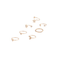Gold Fine Star Ring Pack - link has visual effect only
