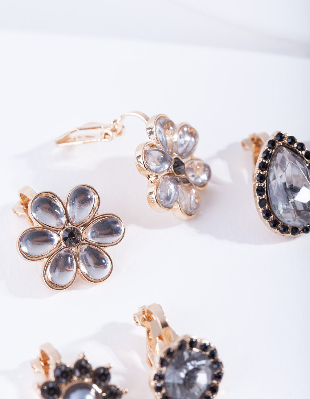 A Gold Tone Clip On Earring 5-Pack