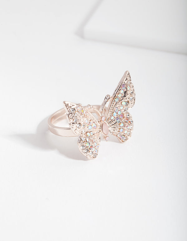 Rose Gold Butterfly Ring