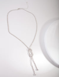 Silver Knot Long Necklace - link has visual effect only