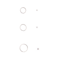 Surgical Steel Cubic Zirconia  Nose Ring 6-Pack - link has visual effect only