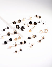 Black Gold Nature Stud Earring 20 Pack - link has visual effect only