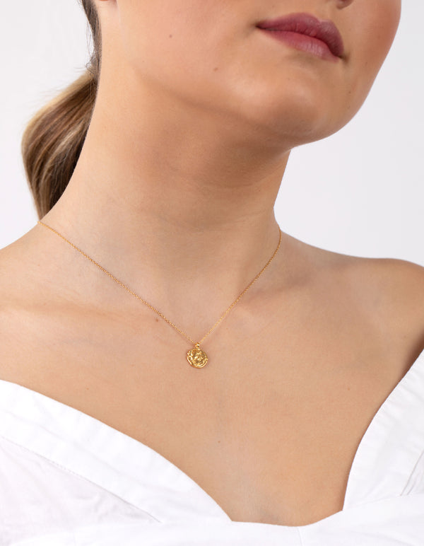 Gold Plated Sterling Silver Ancient Necklace