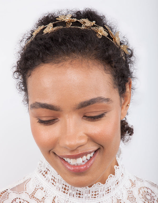Golden Butterfly Headband